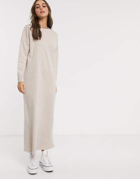 ASOS DESIGN – Maxi-Sweatshirtkleid in Oversize-Passform