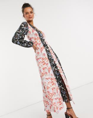 half black half white dress asos