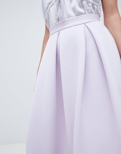 ASOS DESIGN – Maxikjol i scuba-tyg med fickor och klockad baksida, 3 av 4