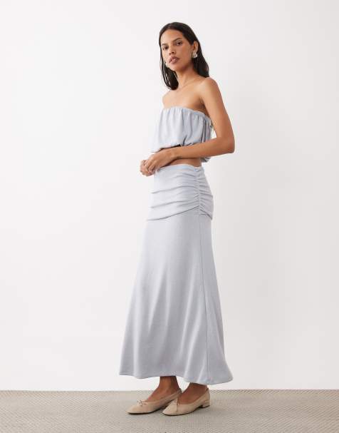 ASOS DESIGN maxikjol set i blått - view 1