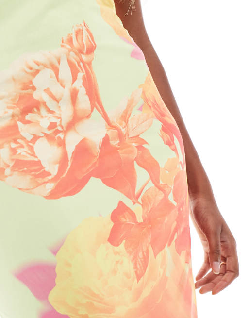 ASOS DESIGN - Maxikjole med krydsende knudestropper i farverigt blomsterprint, 4 af 4