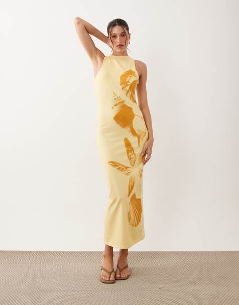 ASOS DESIGN - Maxikjole med muslingeprint - view 1