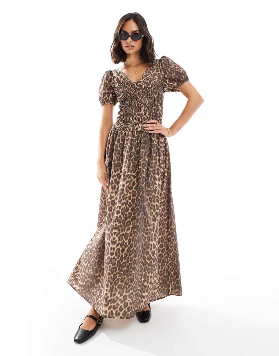 Leopard Print Maxi Dress