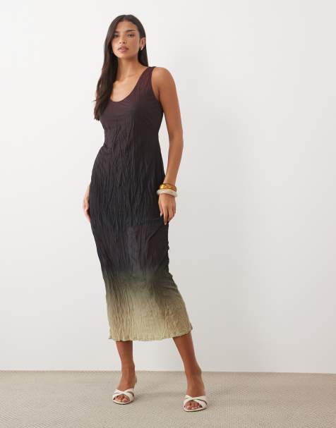 ASOS DESIGN maxiklänning med djup rygg och dip dye - view 1