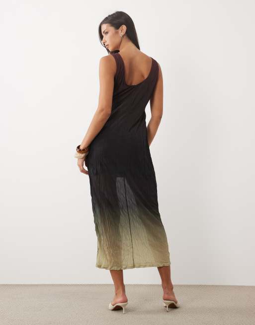 ASOS DESIGN maxiklänning med djup rygg och dip dye, 4 av 4