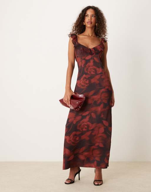 Asos floral maxi online