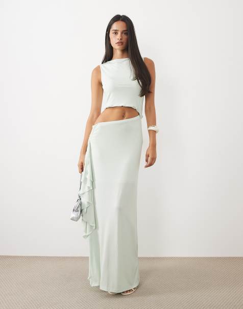 ASOS DESIGN Maxikleid mit Cut-outs in Mint - view 1