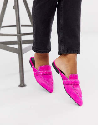 pink slip on mules