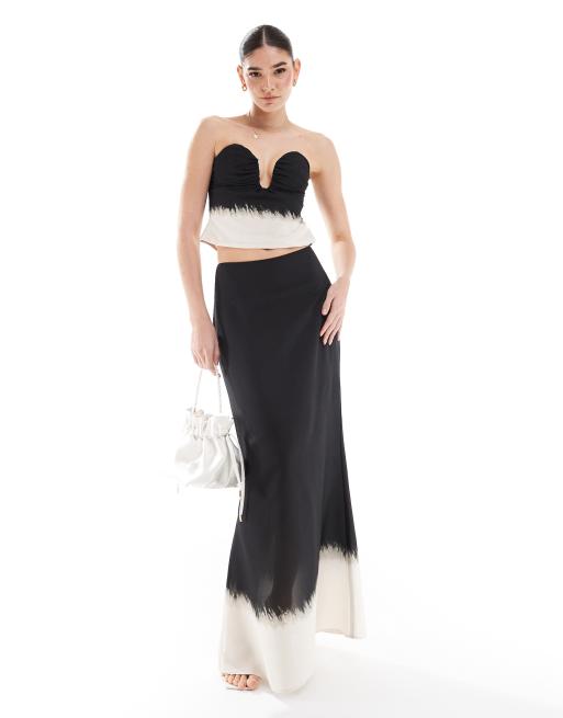 ASOS DESIGN – Maxirock mit Farbverlauf, Kombiteil