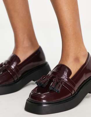 asos burgundy loafers