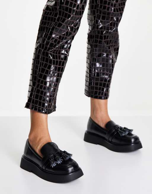 ASOS DESIGN - Maxwell - Loafers met dikke zool en kwastjes in zwart, 4 van 4