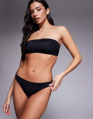 Asos Design Maya Haldiki Low Rise Hipster Bikini Bottoms In Black