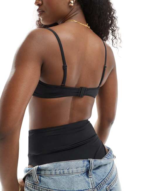 ASOS DESIGN - Maya - Mix en match - Gevormd bandeau-bikinitopje in zwart, 3 van 4