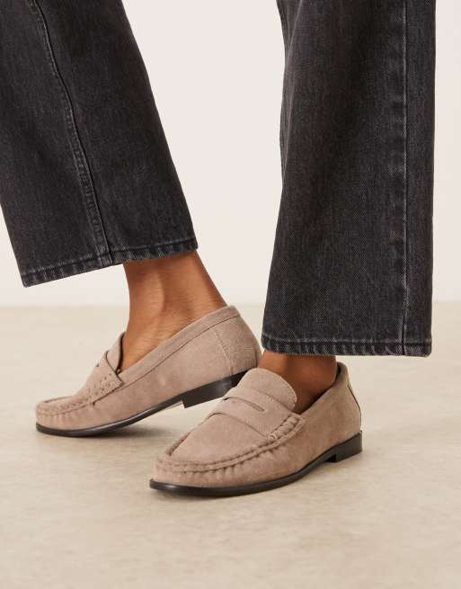 ASOS DESIGN - Mayfair - Mocassins froncés en daim de qualité supérieure - Sable, 3 de 4