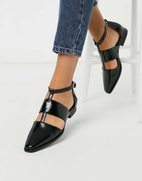 ASOS DESIGN - Meanwood - Chaussures plates à bout pointu - Noir