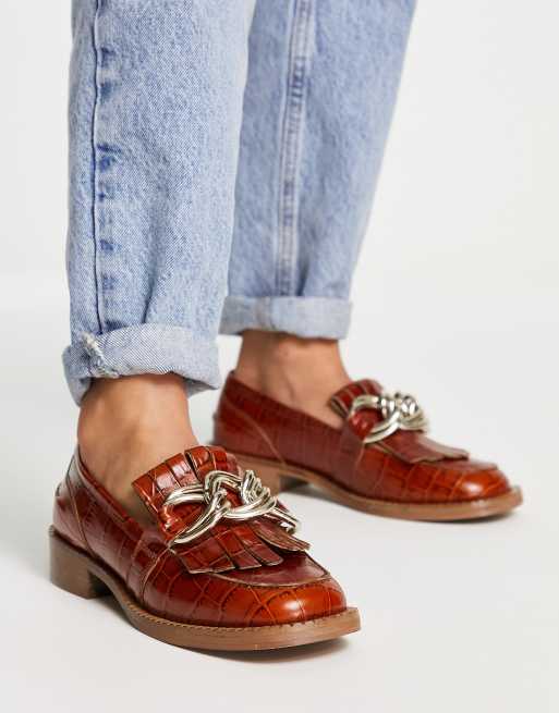 asos tan loafers