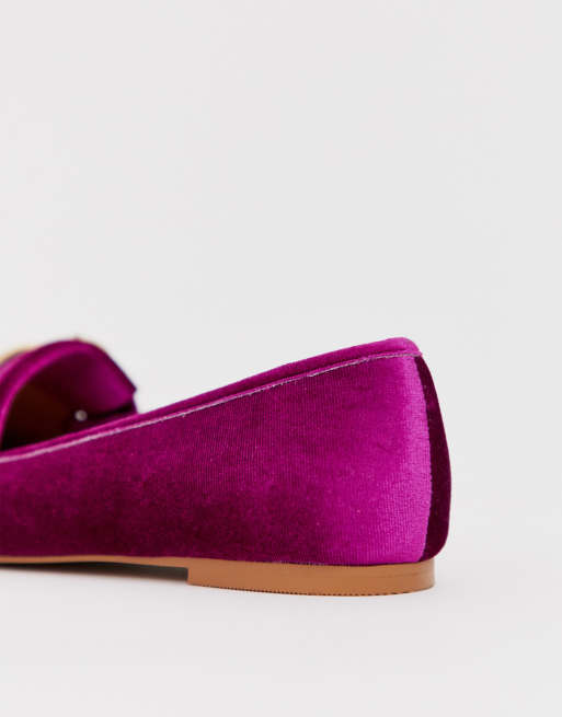 Magenta flat sale shoes