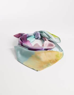 Asos Design Medium Headscarf In Multi
