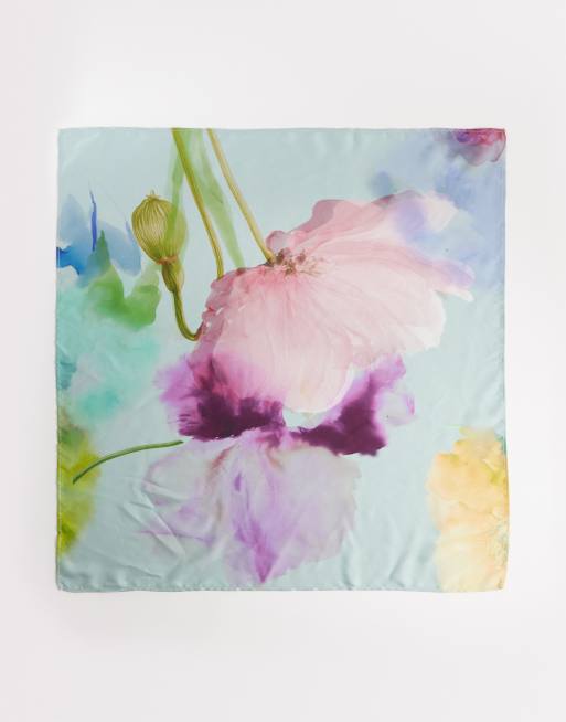 ASOS DESIGN - Medium hoofddoek met uitvergrote bloemenprint, 2 van 4