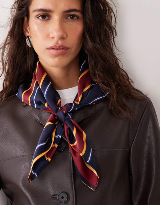 ASOS DESIGN medium scarf in stripe vertical print, 3 of 3