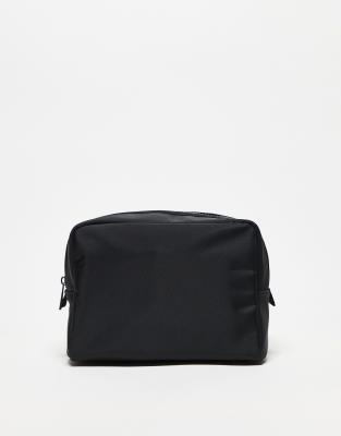 medium size nylon toiletries bag in black