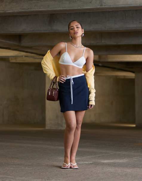 ASOS DESIGN – Mehrfarbiger Rock mit doppeltem Bund, Kombiteil - view 1