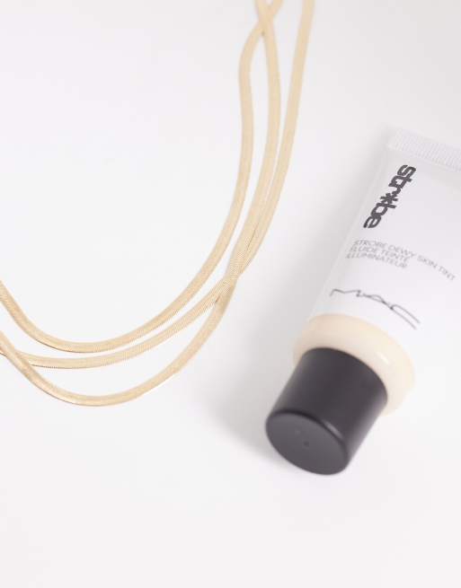 ASOS DESIGN – Mehrreihige, flache Schlangenketten in Goldoptik, 2 von 4