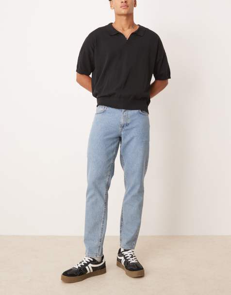 ASOS DESIGN – Mellanblå, avsmalnande jeans - view 1