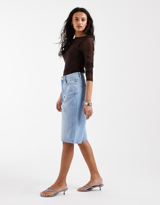ASOS DESIGN – Mellanblå, baggy shorts i bermudastil, 3 av 5