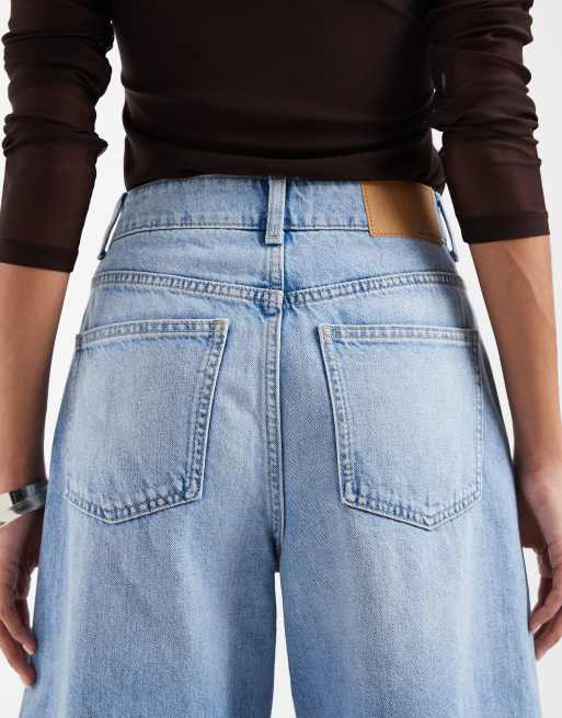 ASOS DESIGN – Mellanblå, baggy shorts i bermudastil, 4 av 5