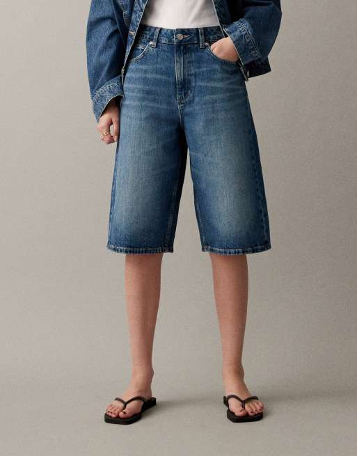 ASOS DESIGN – Mellanblå, baggy shorts i bermudastil, 4 av 7