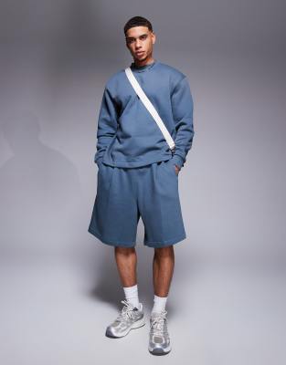 ASOS DESIGN – Mellanblå bermudashorts, del av set - view 1