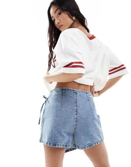 ASOS DESIGN – Mellanblå jeansskort, 3 av 5