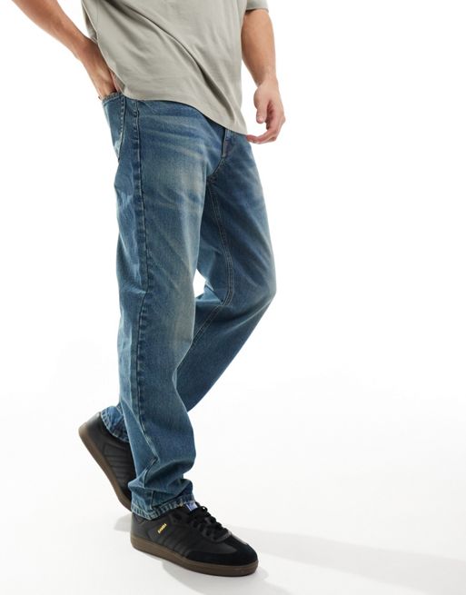 FhyzicsShops DESIGN – Mellanblå, raka jeans