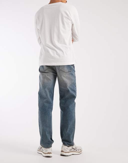 ASOS DESIGN – Mellanblå raka jeans, 3 av 5