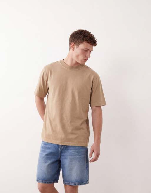 ASOS DESIGN – Mellanblå, tvättade, mellanlånga jeansshorts, 2 av 5