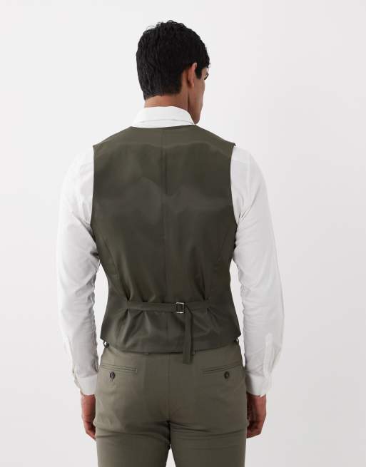 ASOS DESIGN – Mellangrön kostymväst i extra smal passform, 5 av 5