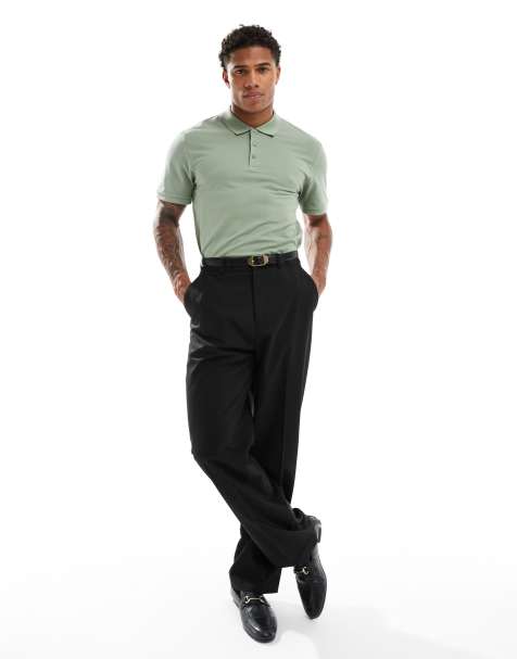 ASOS DESIGN – Mellangrön pikétröja - view 1