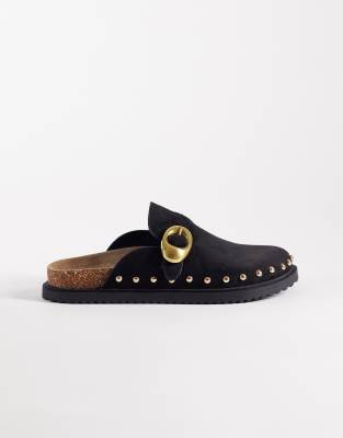 Mellany - Mules cloutées à semelle en suédine - Noir 36
