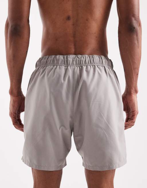 ASOS DESIGN - Mellemlange badeshorts i grå, 4 af 5