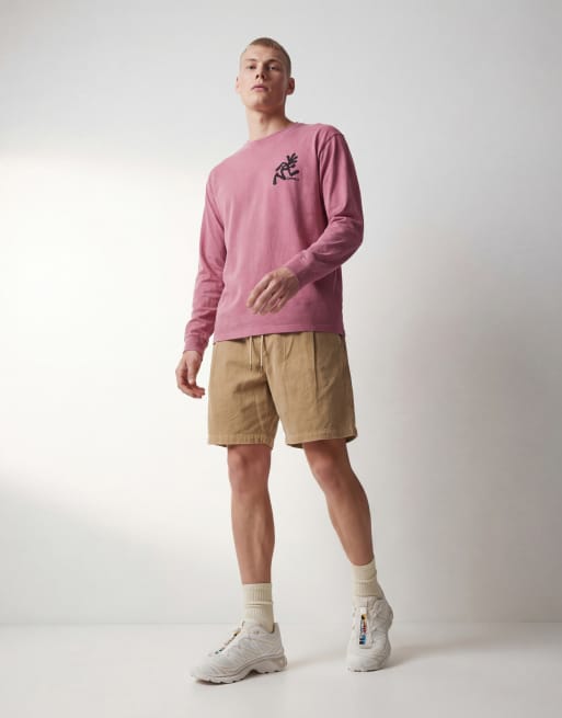 ASOS DESIGN - Mellemlange beige jorts med tekstur - Del af sæt, 9 af 12