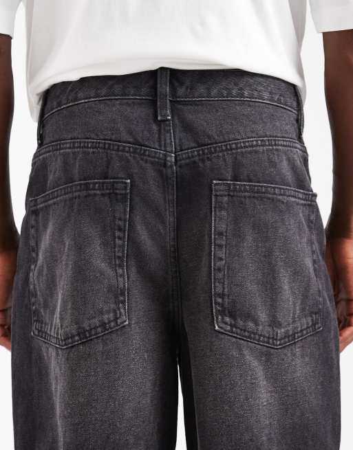 ASOS DESIGN - Mellemlange denim-jorts i forvasket sort, 5 af 5