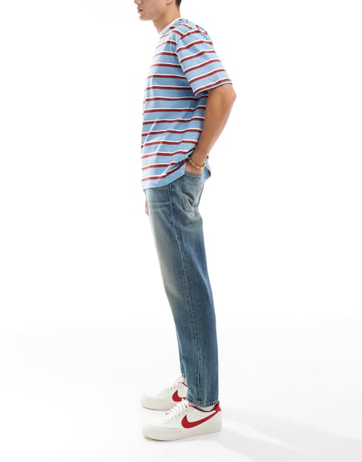 ASOS DESIGN - Mellemvasket blå tapered jeans med vintage-skær, 4 af 6
