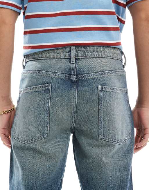 ASOS DESIGN - Mellemvasket blå tapered jeans med vintage-skær, 5 af 6