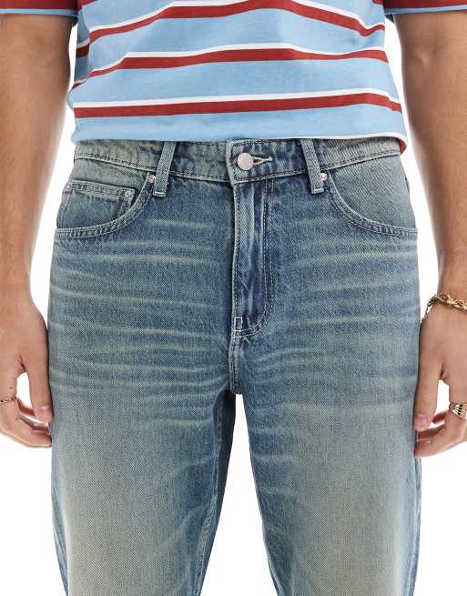 ASOS DESIGN - Mellemvasket blå tapered jeans med vintage-skær, 6 af 6