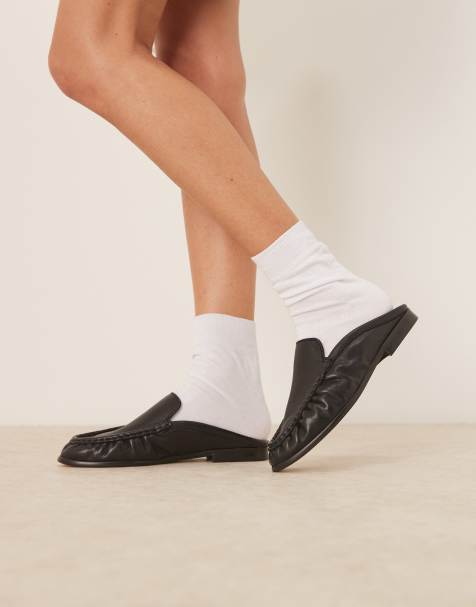 ASOS DESIGN - Mellow - Mules style mocassins en cuir de qualité supérieure - Noir - view 1