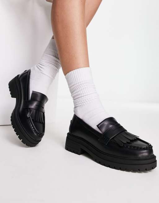 Asos black 2024 loafers womens