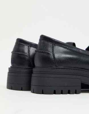 asos design melon chunky loafers in black