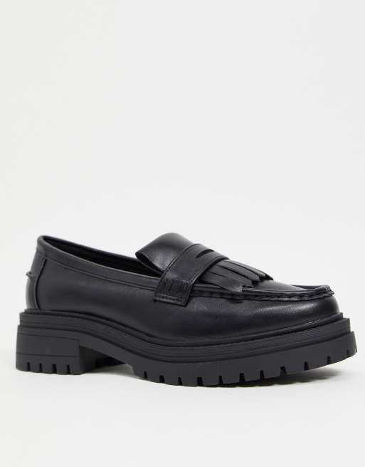 Asos men's black on sale loafers