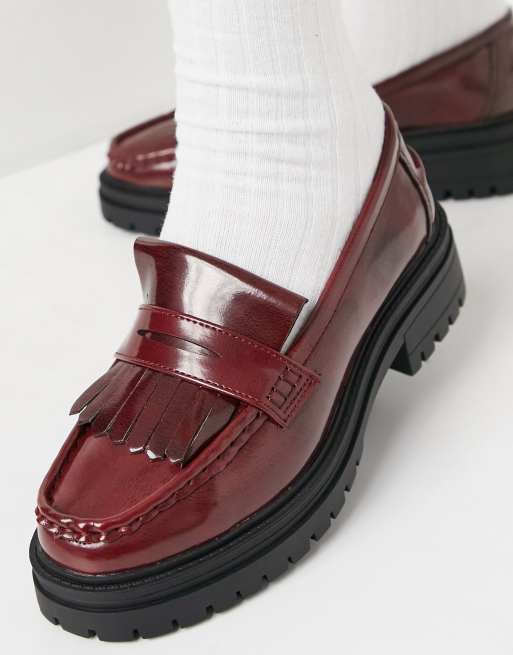 Asos store red loafers